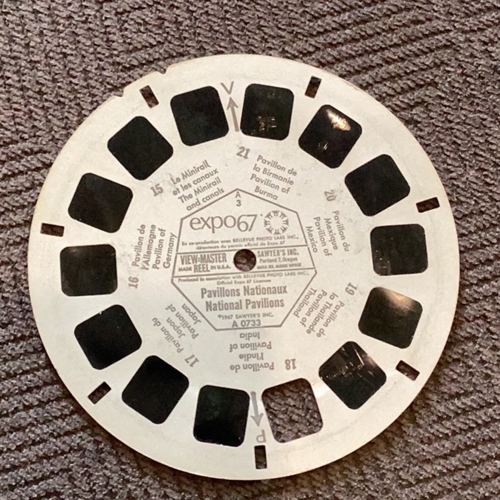 Vintage View Master EXPO67 A3 1 Reel Only by Sawyer’s Inc - 1967
